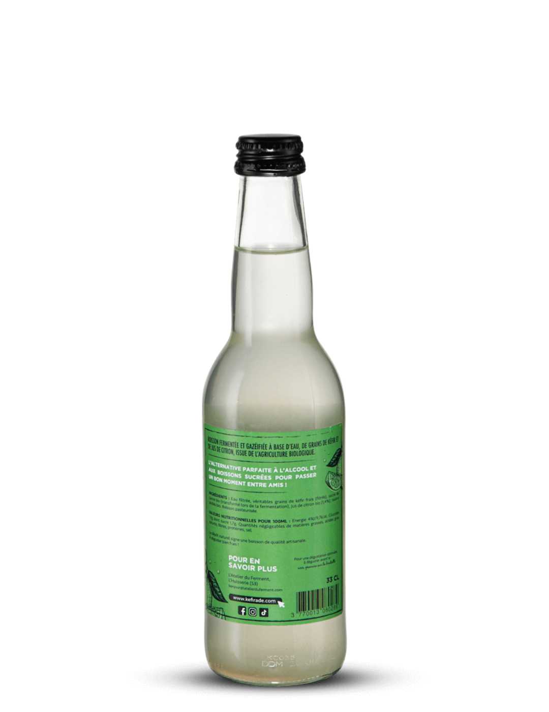 Kéfirade : Kéfir de fruit au citron bio - Gueule de joie 0° |  33 cl