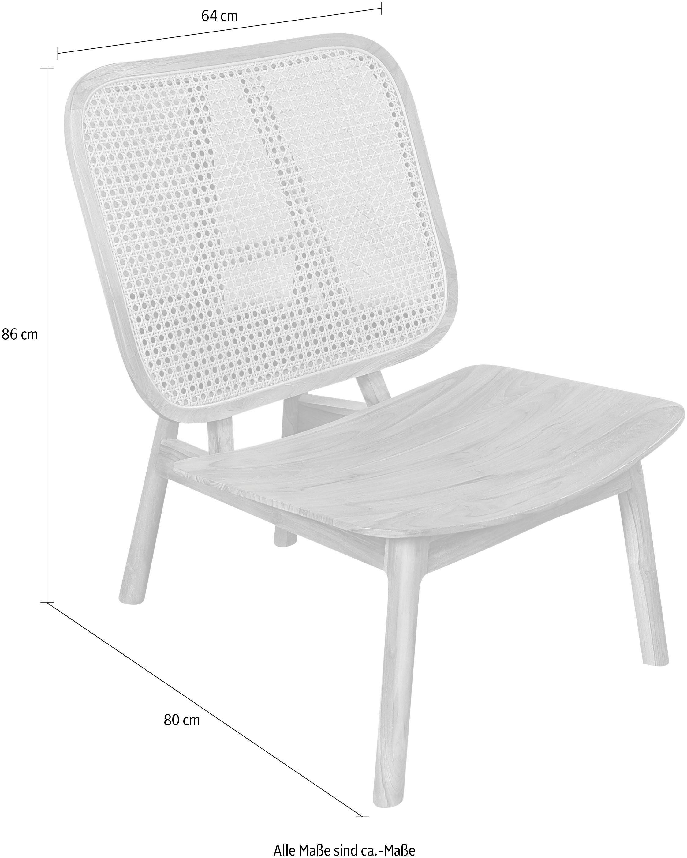 SIT Rattanstuhl, mit Wiener Geflecht, moderner Lounge chair für alle Räume geeignet
