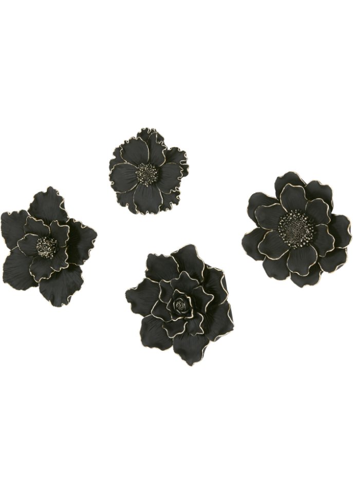 Wanddeko in Blumen-Form (4tlg.Set)