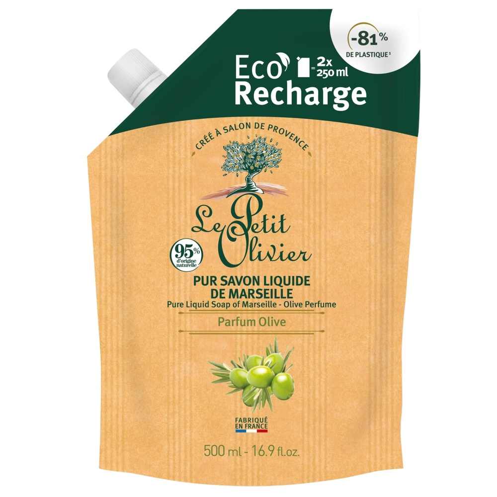 le petit olivier Eco-Recharge Pur Savon Liquide de Marseille Parfum Olive Pur Savon Liquide de Marseille
