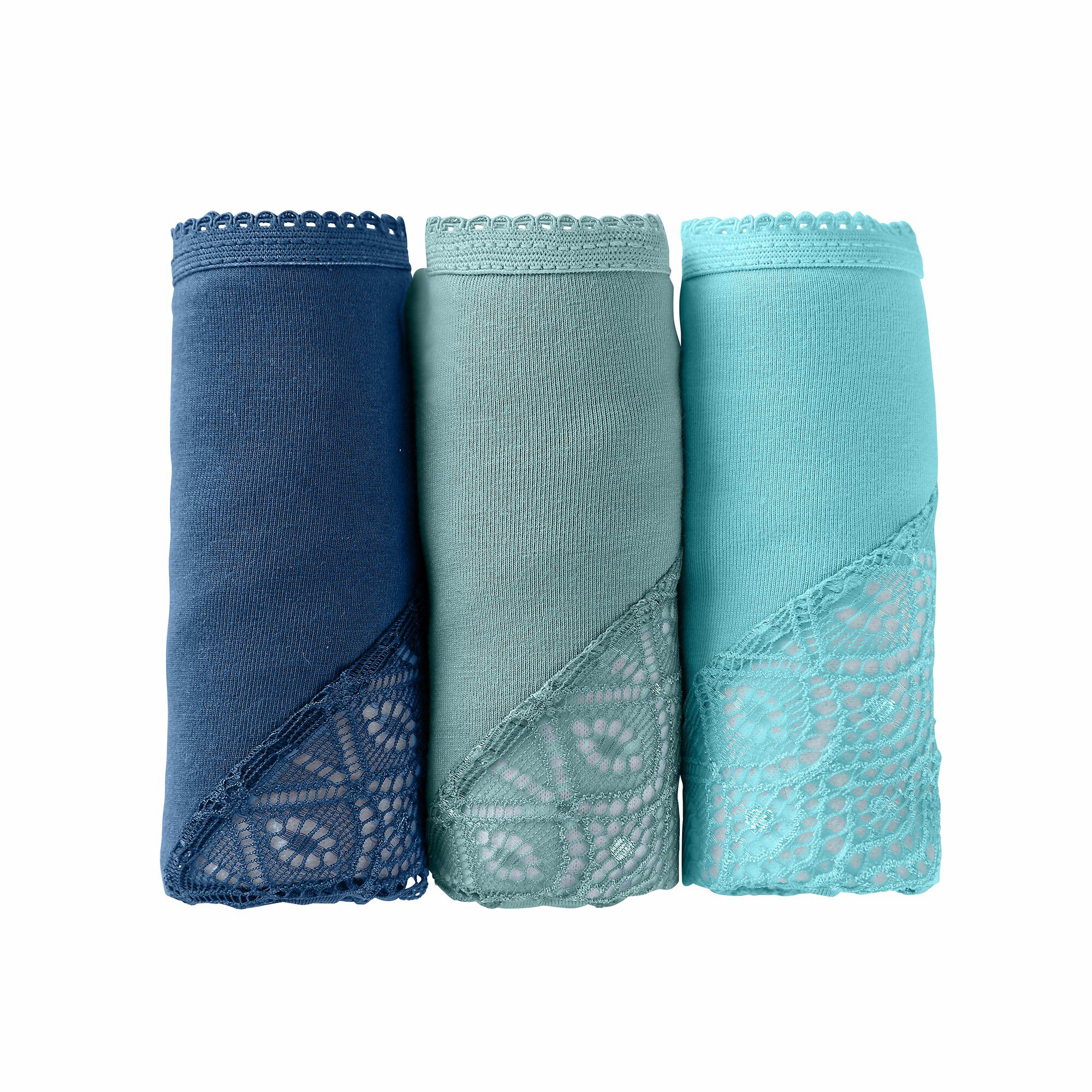Culotte forme midi coton uni stretch et dentelle