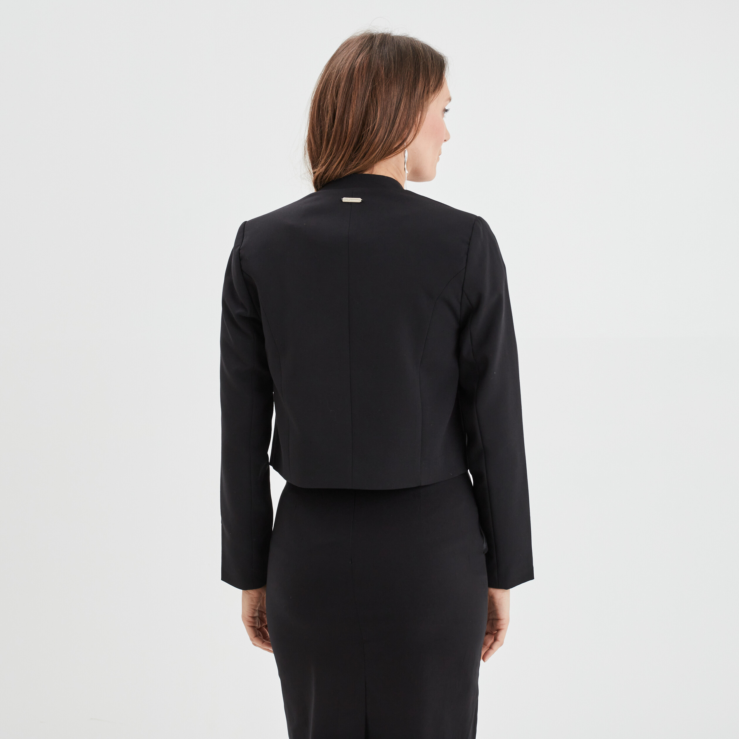Veste doublée ajustée courte Mosquitos noir femme | La Halle