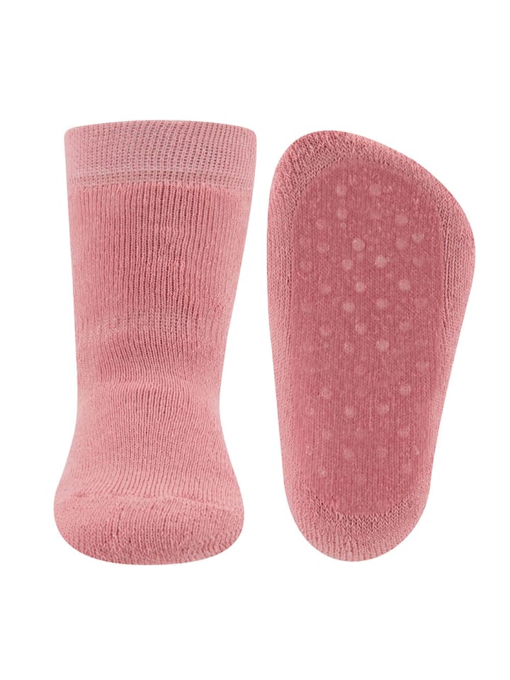 ewers 2er-Set Stoppersocken Uni in altrosa-grau günstig kaufen