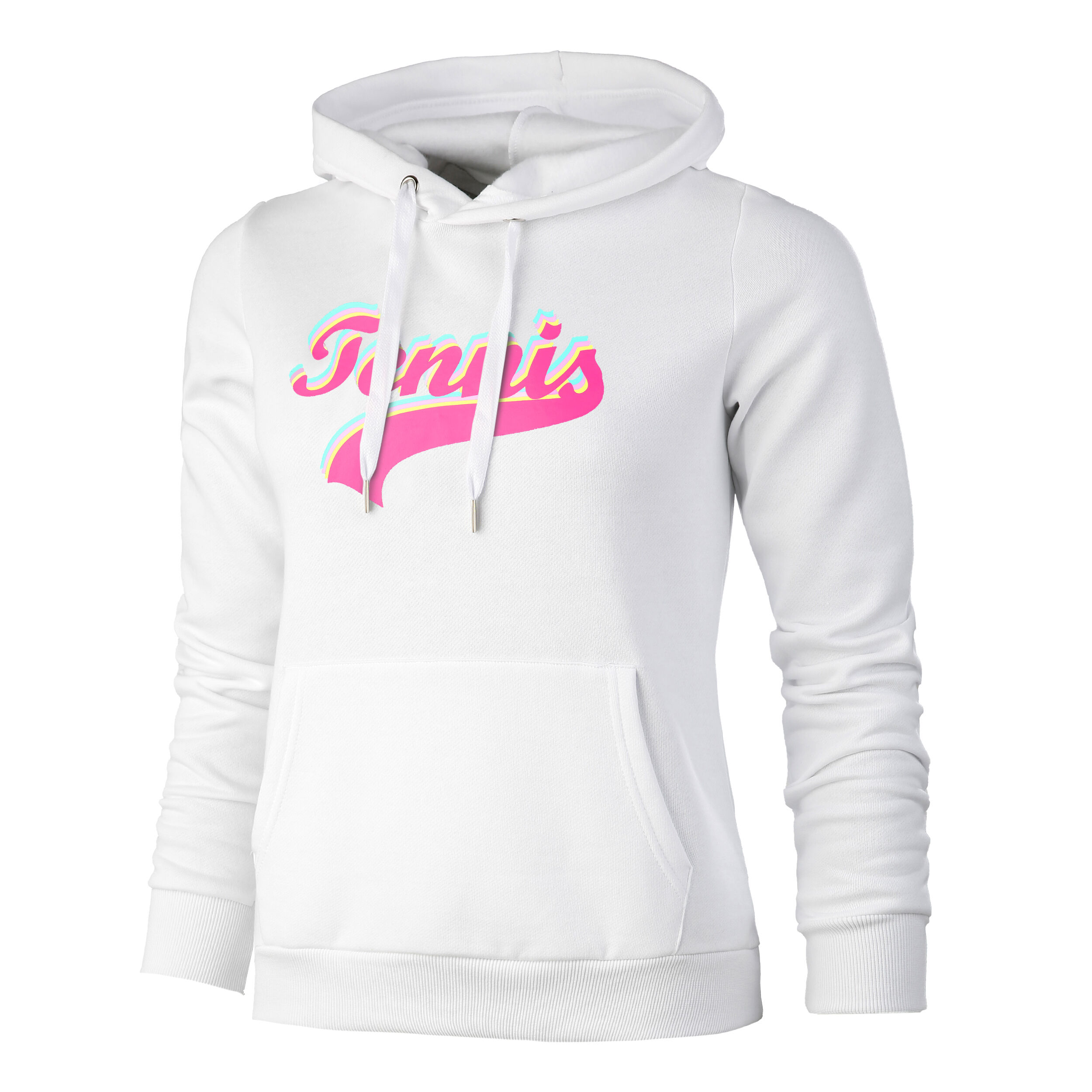 Tennis Signature Hoody Damen - Weiß, Mehrfarbig