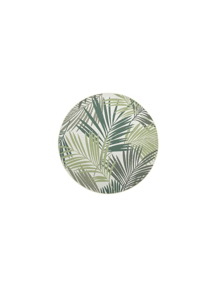 GMD Living Gartenteppich und Outdoorteppich NATURALIS, Rund, Design: Palm Leaf  günstig kaufen 160cm rund