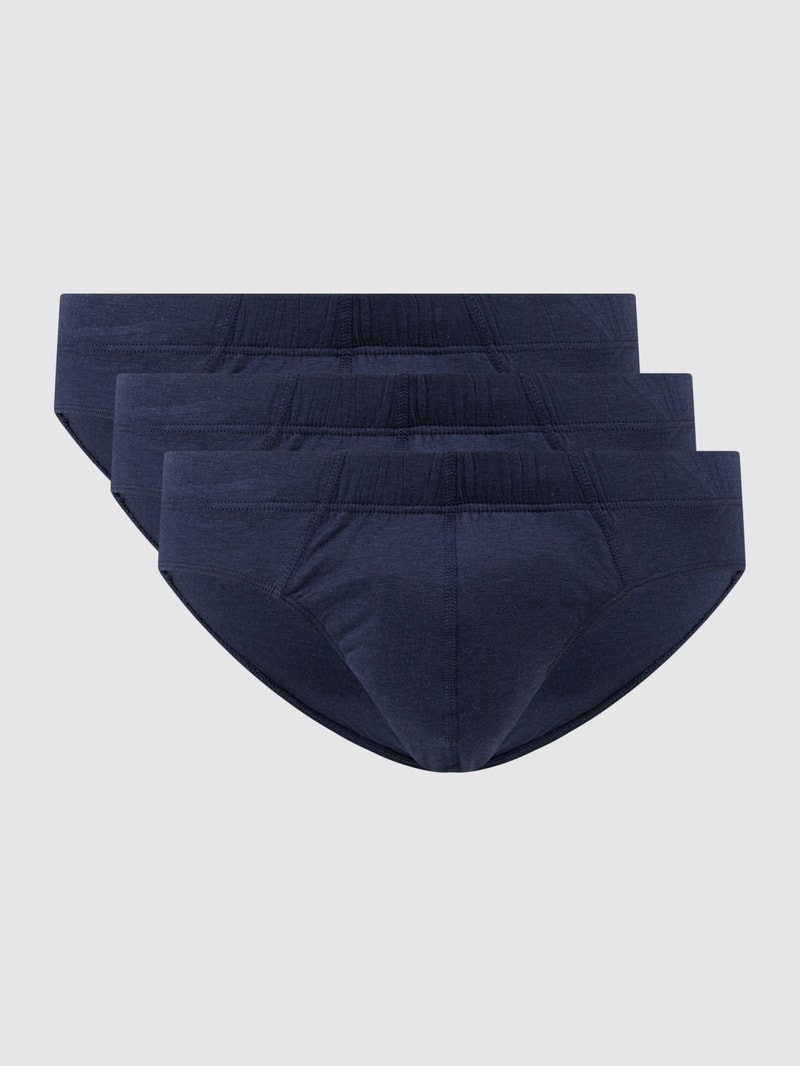 Slip mit Stretch-Anteil im 3er-Pack in marineblau