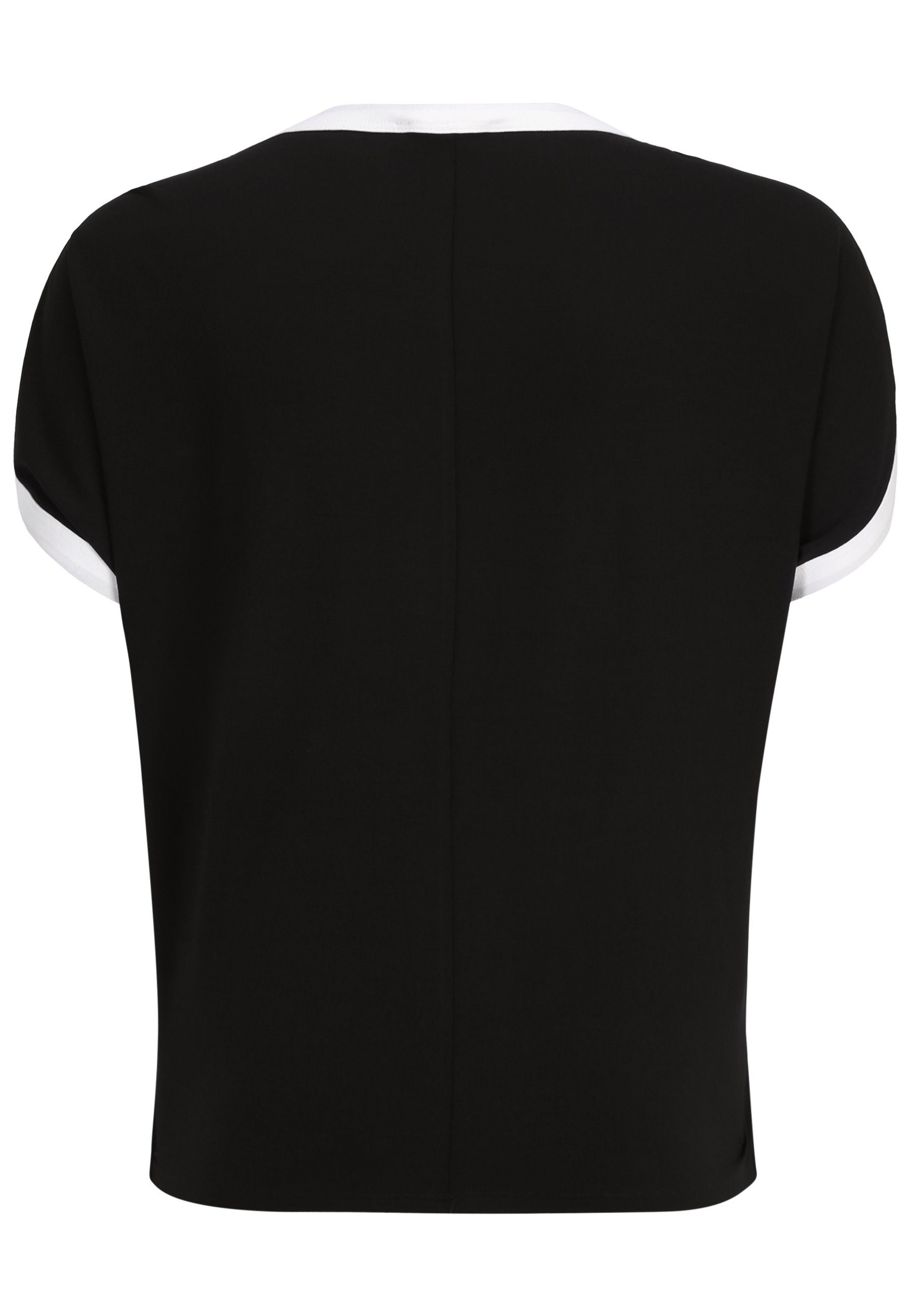Doris Streich Tunika Long-Shirt mit Kontrastblenden mit Kontrastverarbeitung