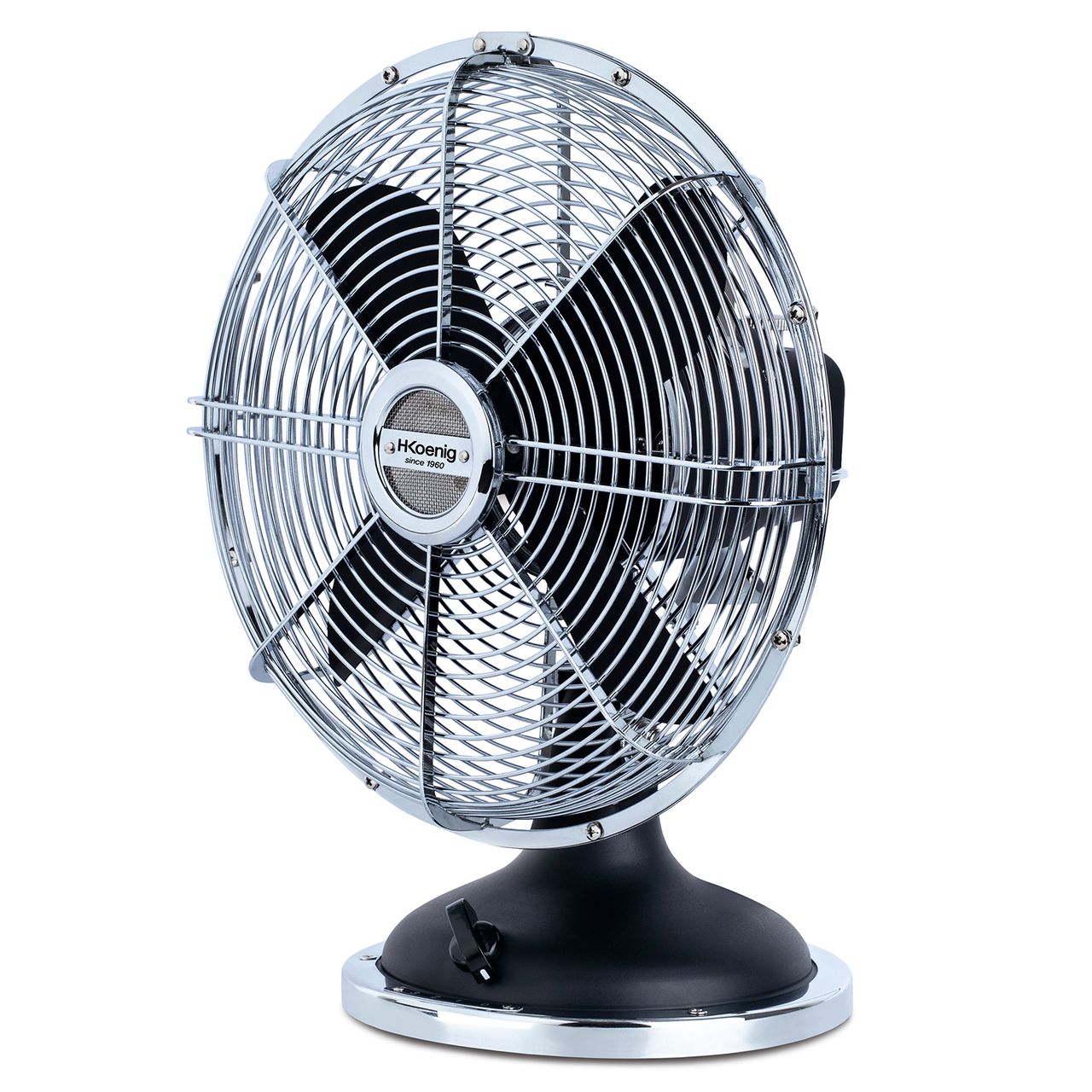 H.Koenig JOE50 Tischventilator / Retro-Design / Metall / schwarz