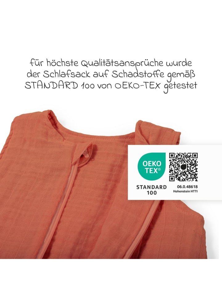 Makian Musselin-Schlafsack - Terracotta - Gr. 60 in rot günstig kaufen