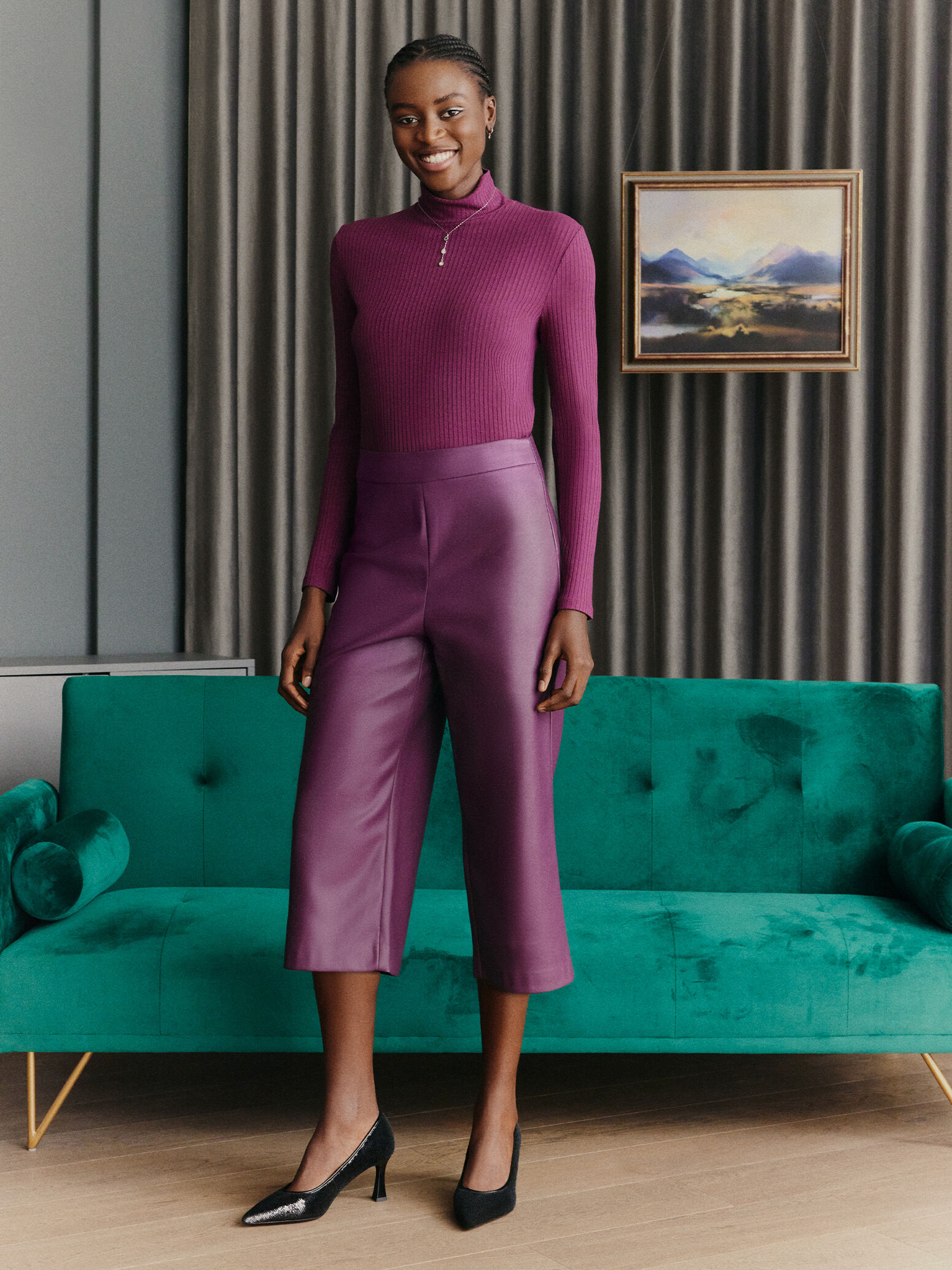 Pantalon - mauve