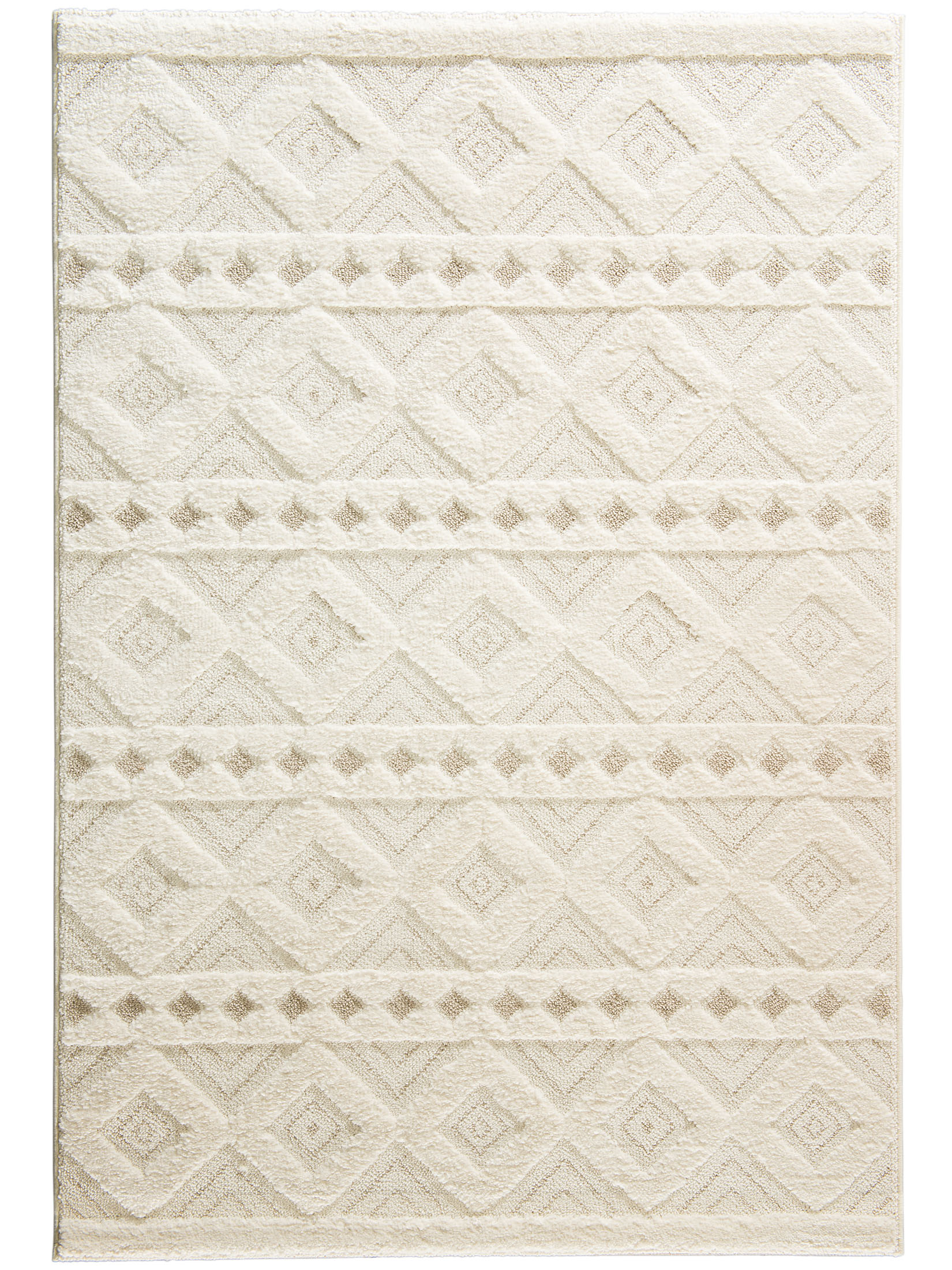 Lessebo Moderner Teppich, Weiß/Beige