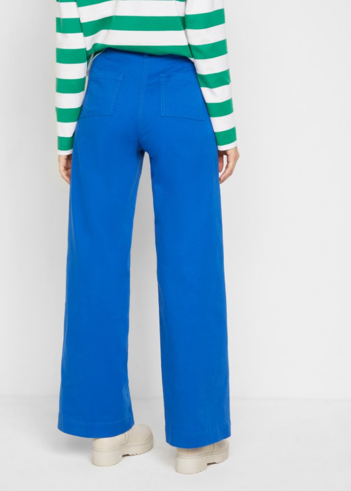 Weite Twillhose aus Bio-Baumwolle