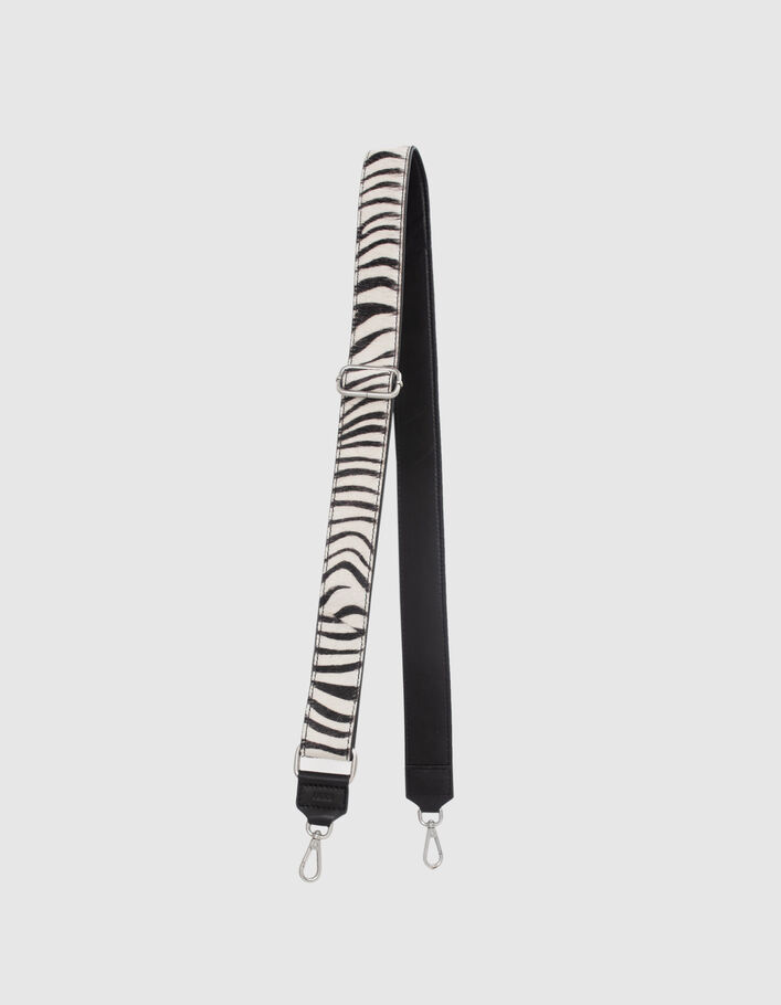 La bandoulière 111 en cuir de vachette pony zèbre femme