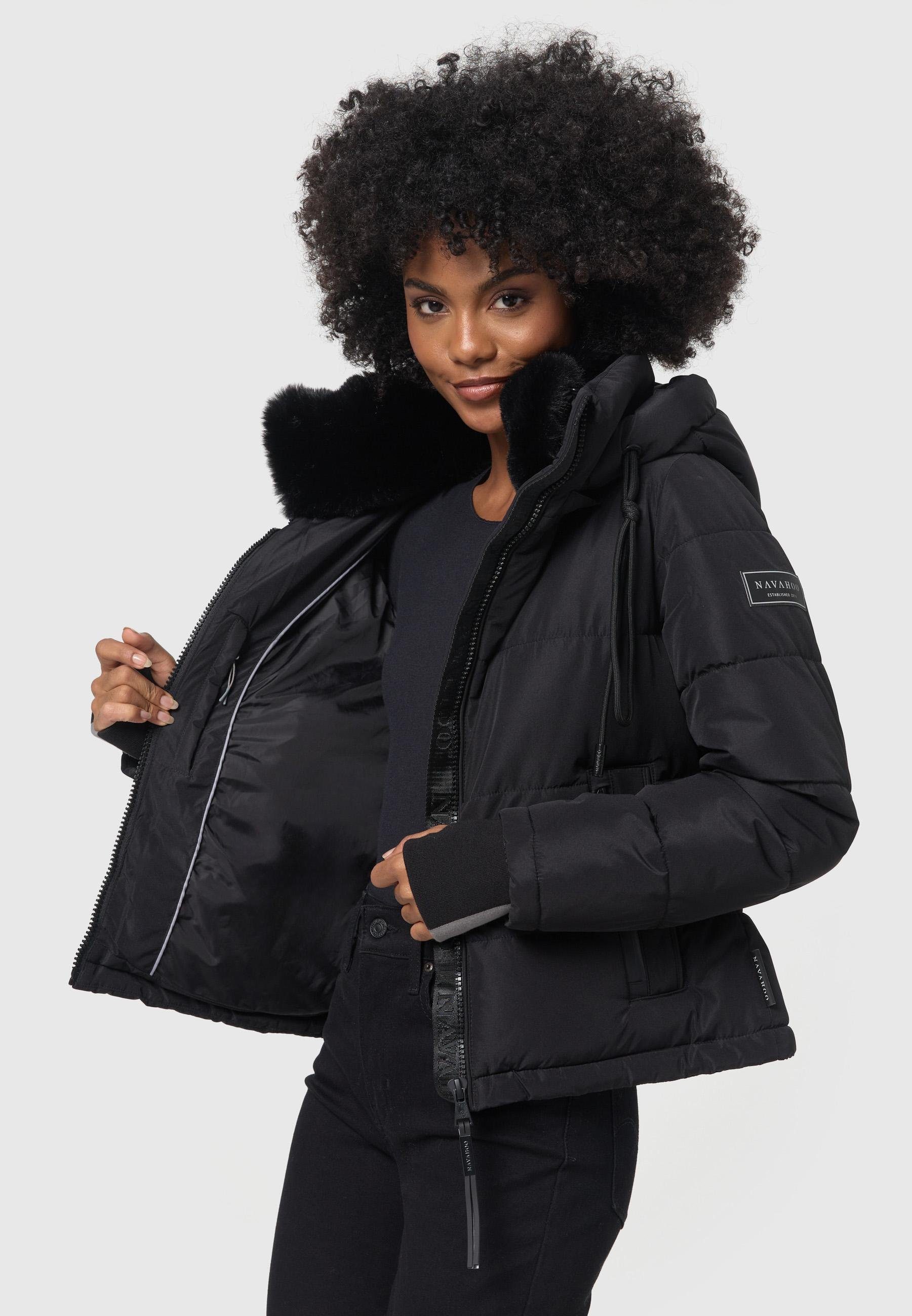 Navahoo Steppjacke Mit Liebe XIV Warme gesteppte Damen Winterjacke mit kuscheligem Kragen