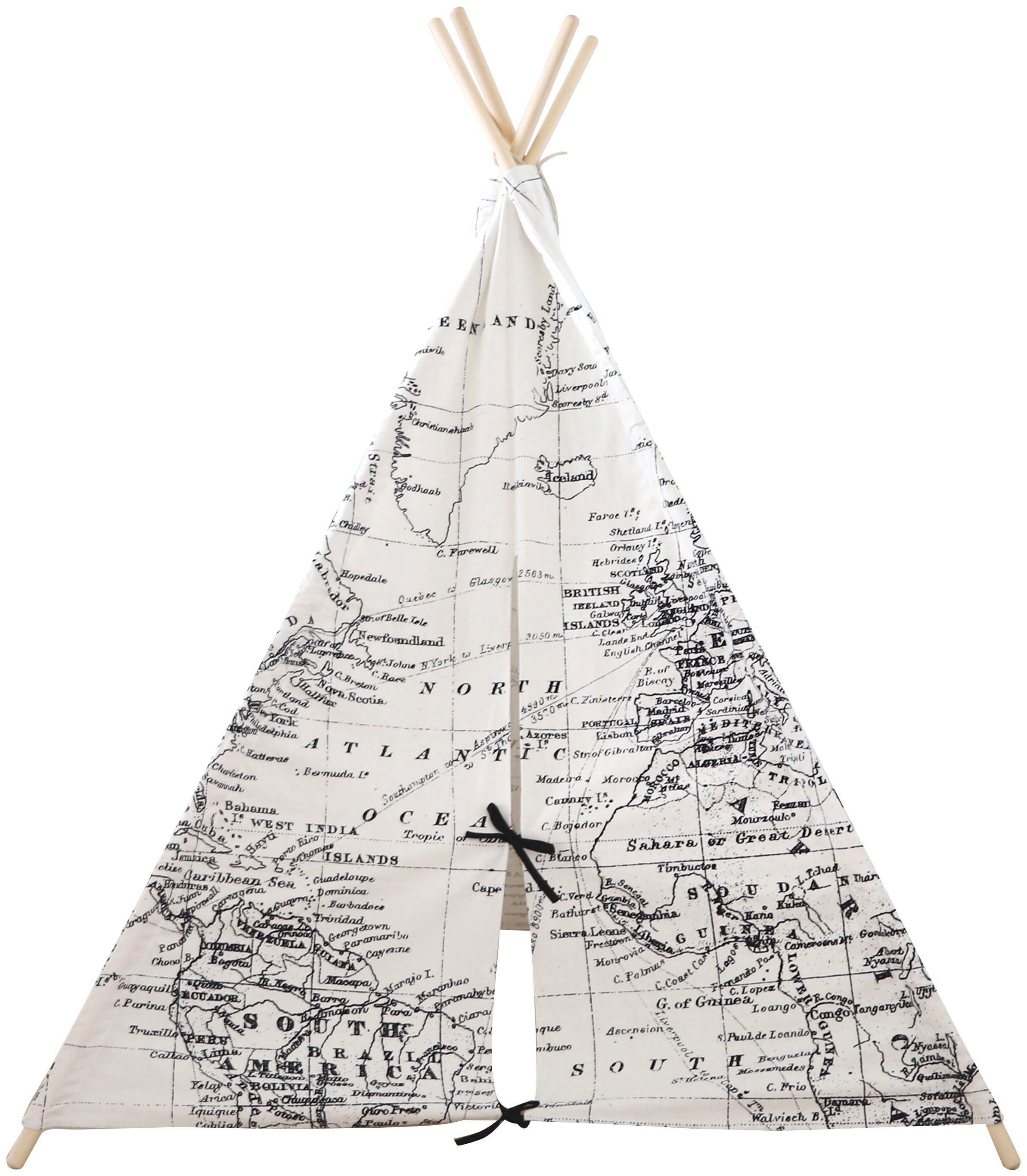 Sunny Tipi-Zelt Weltkarte
