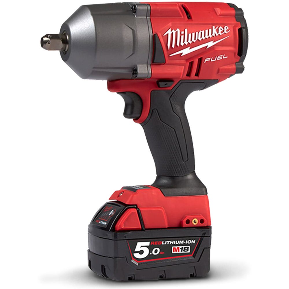 Chave de impacto de alto torque Milwaukee Fuel de 18V e 1/2 polegada com eixo de travamento M18FHIWP12-0