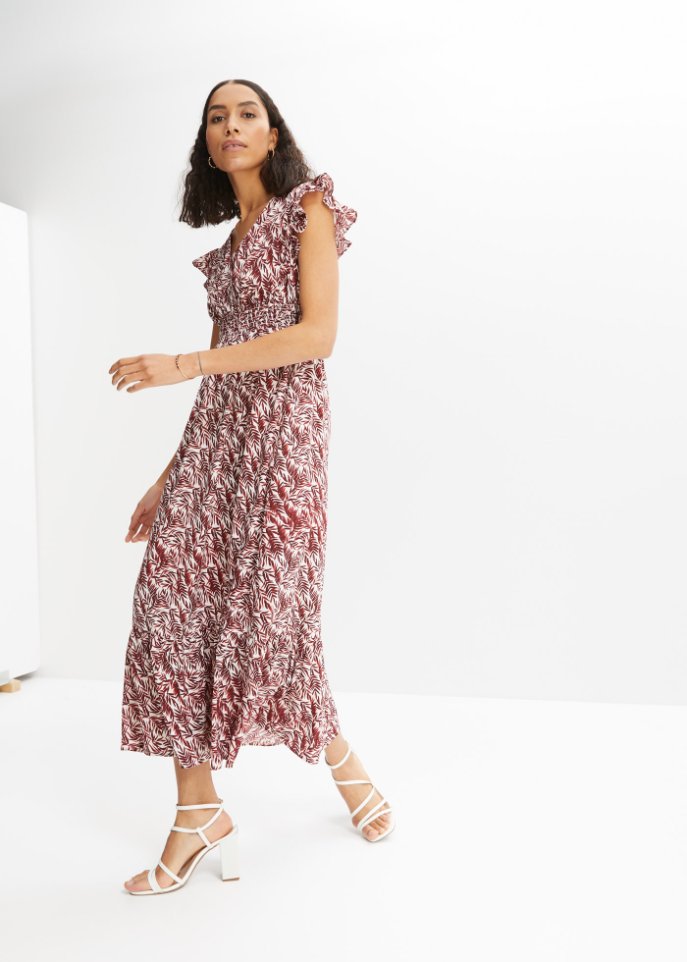 Midikleid mit Flügelärmeln