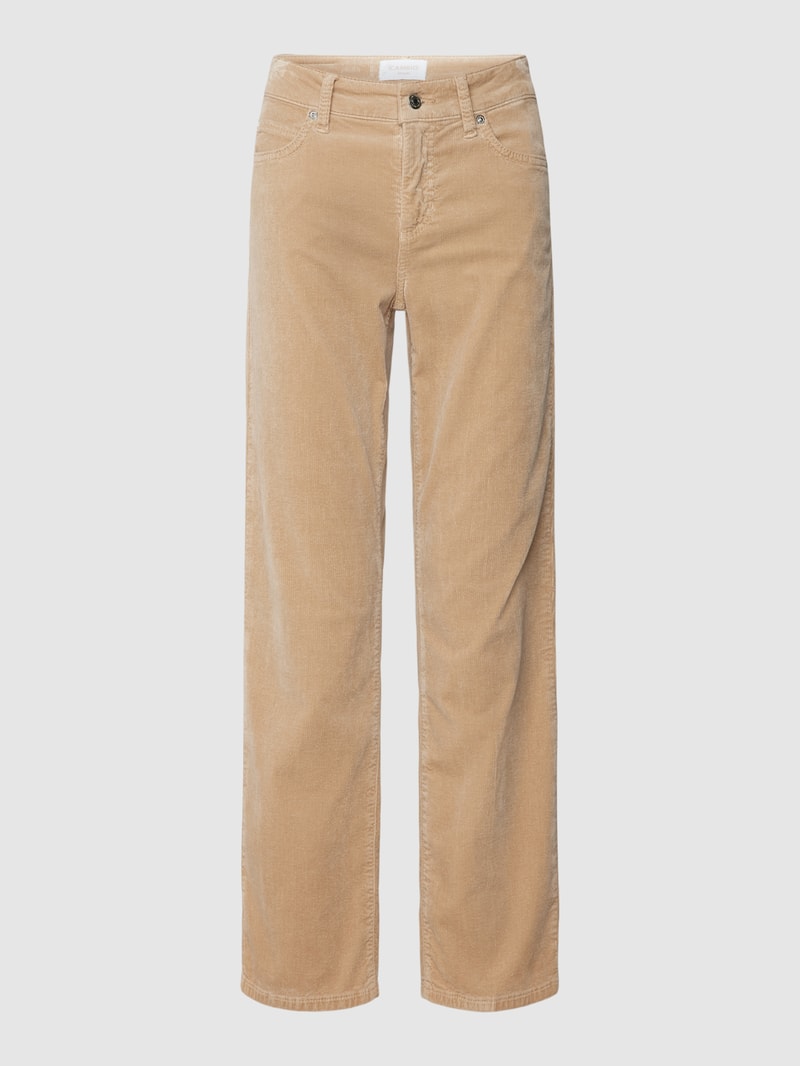 Bootcut Cordhose mit verkürztem Schnitt Modell 'PARIS' in sand