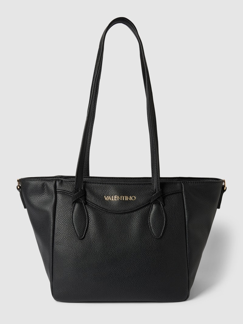 Handtasche mit Label-Detail in schwarz