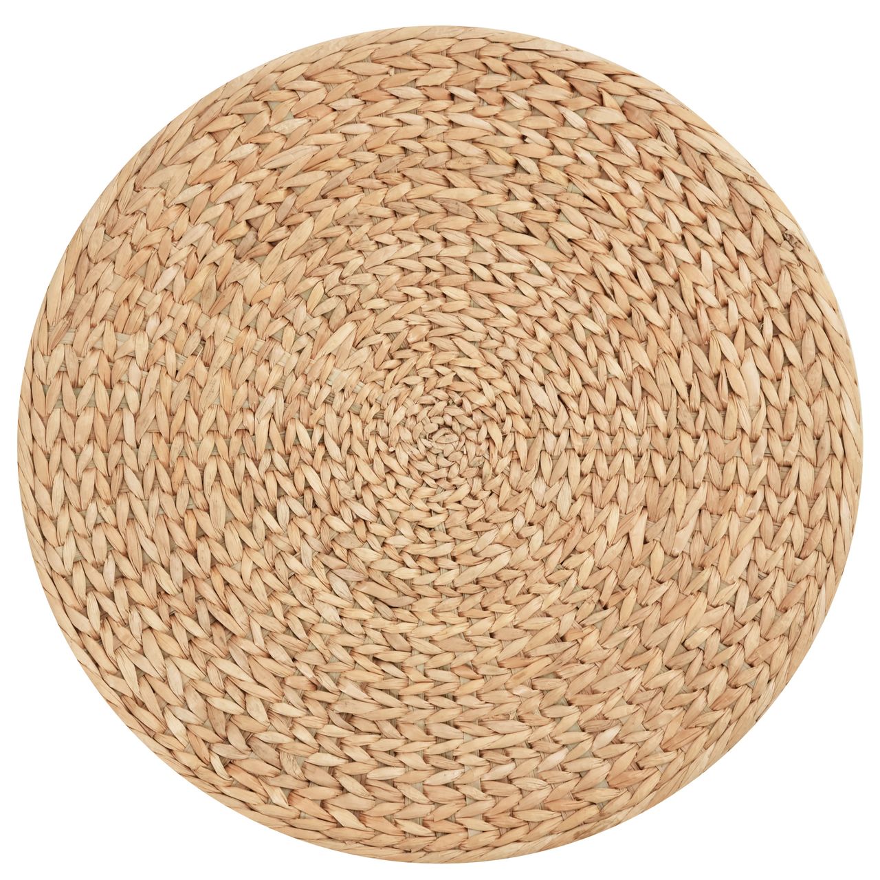 HOMCOM Sitzhocker mit Stauraum, Fußhocker, Fußstützen Hocker, Aufbewahrungsbox, Deckel Abnehmbar, Stroh Rattan, Khaki, Ø43 x 43 cm