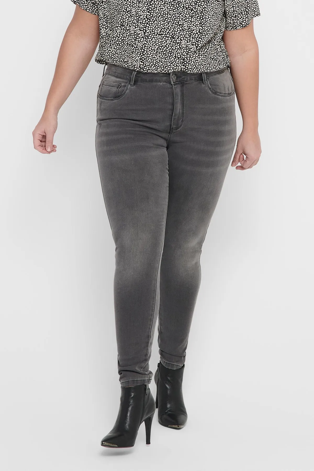 Only Carmakoma  Große Größen in Jeans - Grau - Skinny