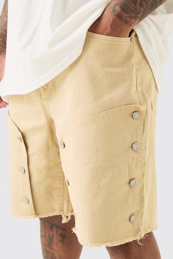 Plus lockere Twill-Shorts