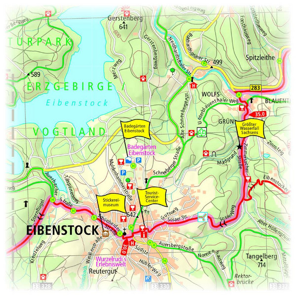 Mulderadweg 1 : 50 000 - Fahrradkarte