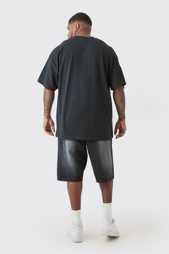 Plus Oversized Mickey Mouse License T-shirt in Black