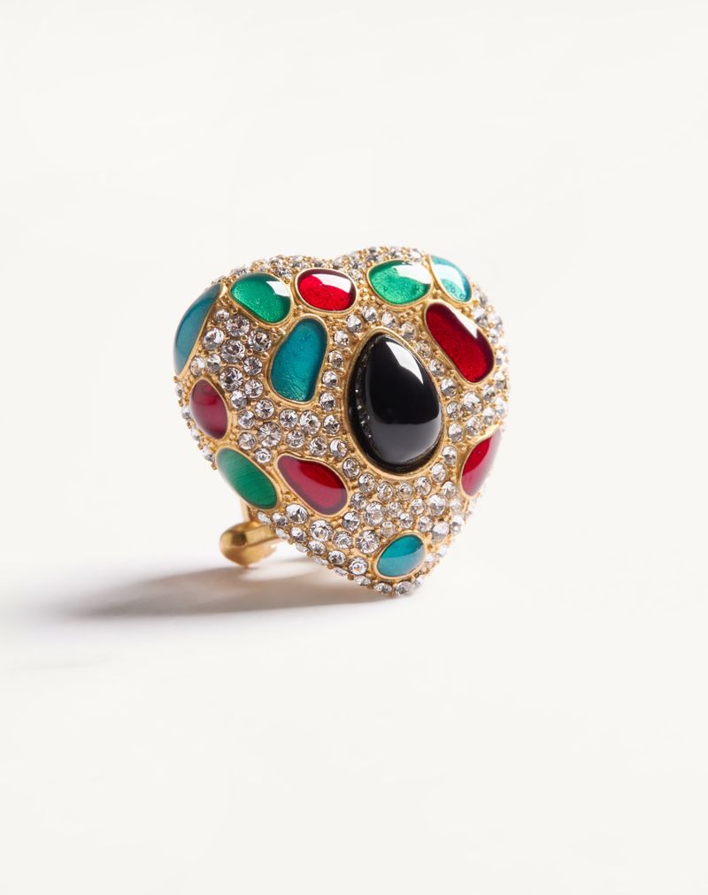 Coeur Royal øreringe i metal, emalje og Swarovski® krystaller