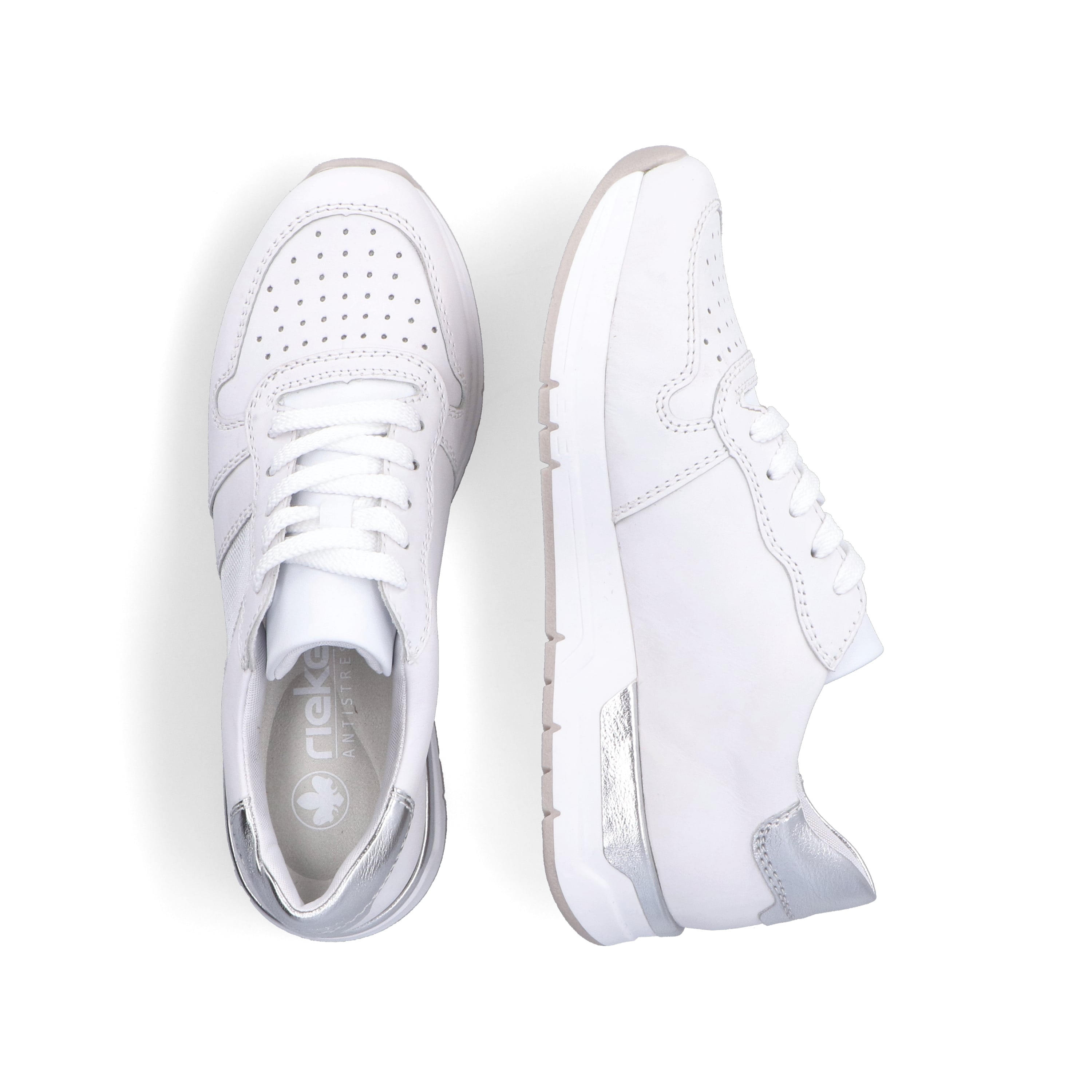 Rieker Damen Sneaker Low eisweiss
