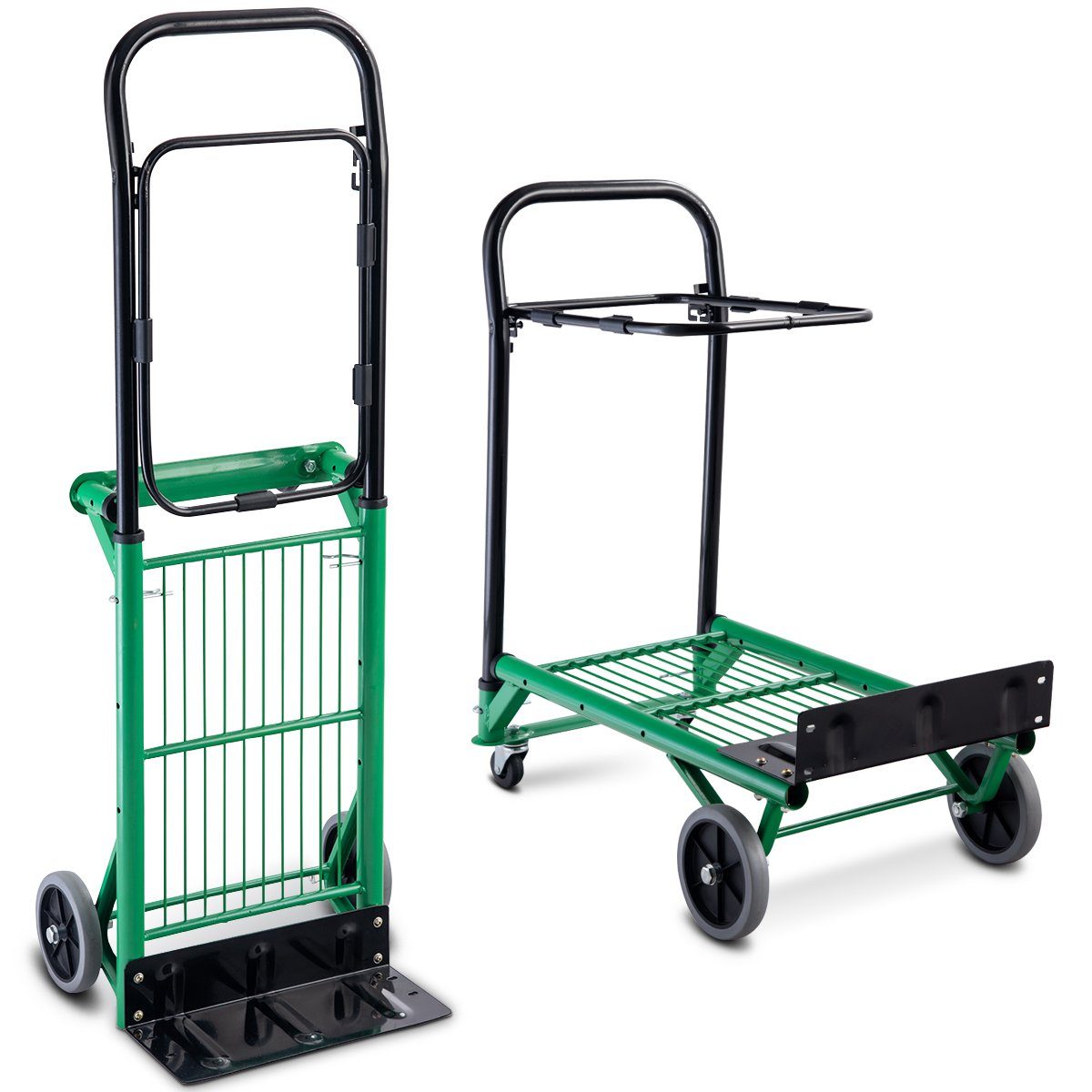 COSTWAY Sackkarre, Plattformwagen klappbar, bis 90kg, höhenverstellbar