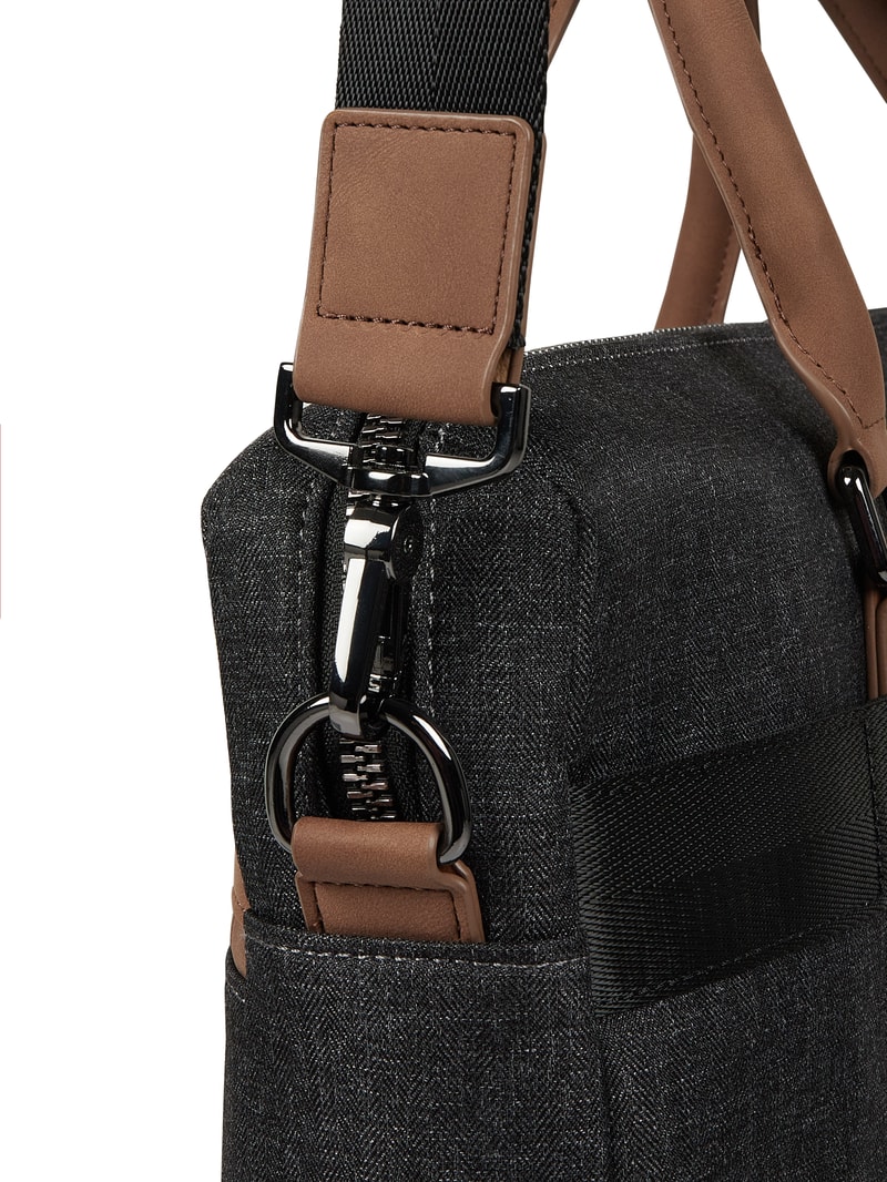 Laptoptasche mit abnehmbarem Schulterriemen Modell 'Luce' in mittelgrau meliert