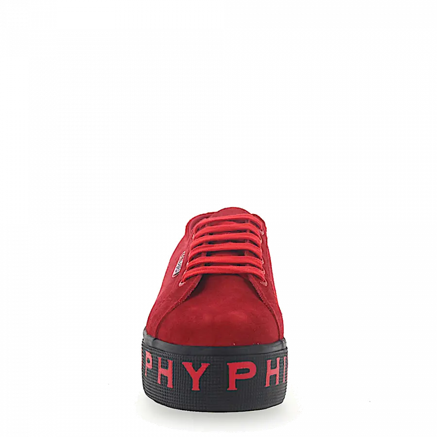Philosophy Di Lorenzo Serafini - Sneaker Veloursleder Logo Print rot - rot