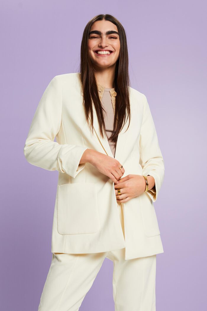 Blazer mit gerafften Ärmeln