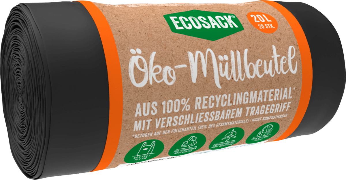 Müllbeutel Öko 20 l mit Tragegriff, 20 St