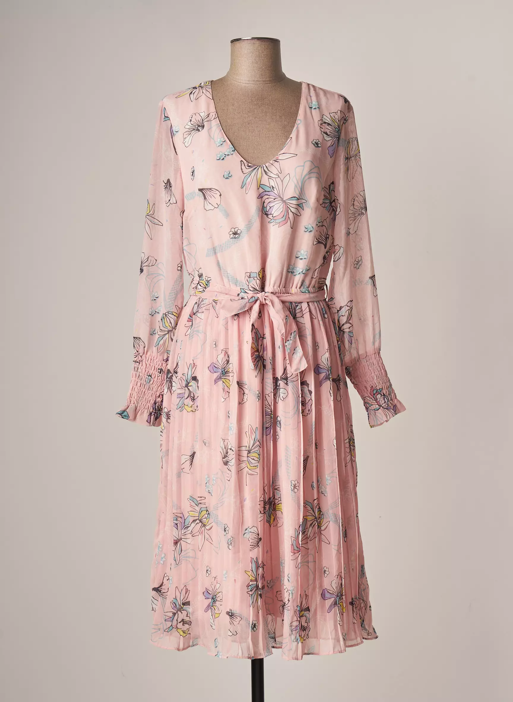 La Fiancee Du Mekong Robes Mi Longues Femme couleur rose