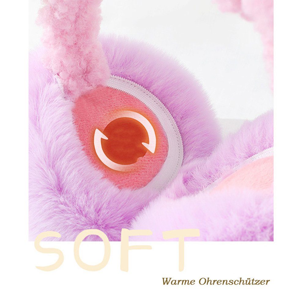 aikidio Ohrenwärmer Faltbare Plüsch-Ohrenwärmer Damen (1-St) (1-St) Winter Earmuffs Kälteschutz Winterzubehör für Frauen Mädchen