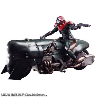 Final Fantasy VII Remake Play Arts Kai Actionfigur & Fahrzeug Shinra Elite Security Officer & Bike
