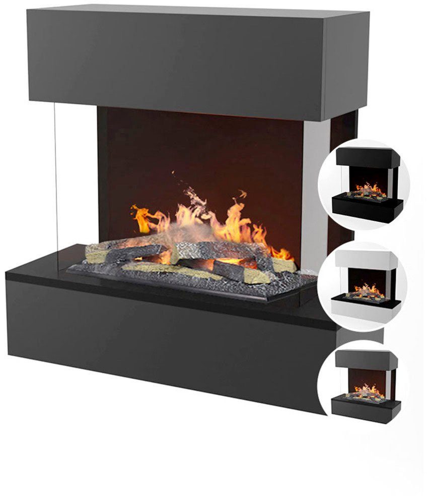 GLOW FIRE Elektrokamin Hölderlin Sims, Wasserdampfkamin mit 3D Feuer mit integriertem Knistereffekt