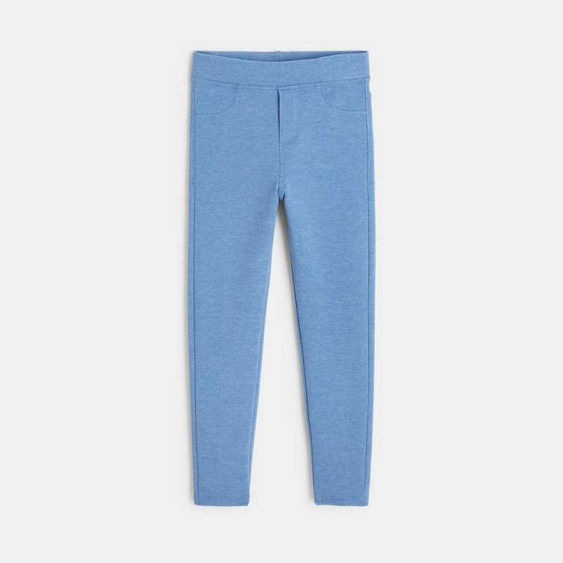 Jeggings unis bleu fille