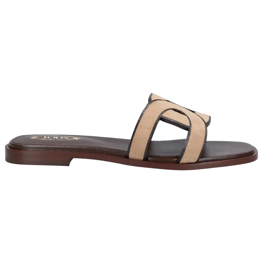 Tod's - Pantoletten W70K0 Veloursleder - beige