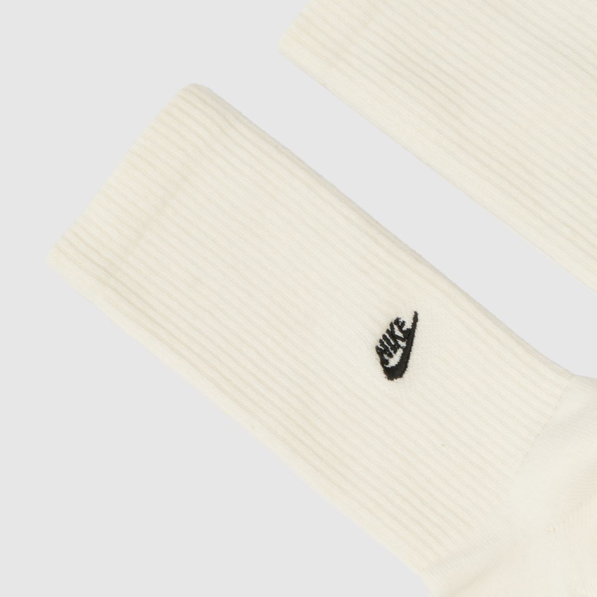 Nike – Off-white – Vardagsstrumpor med rund hals, 2-pack