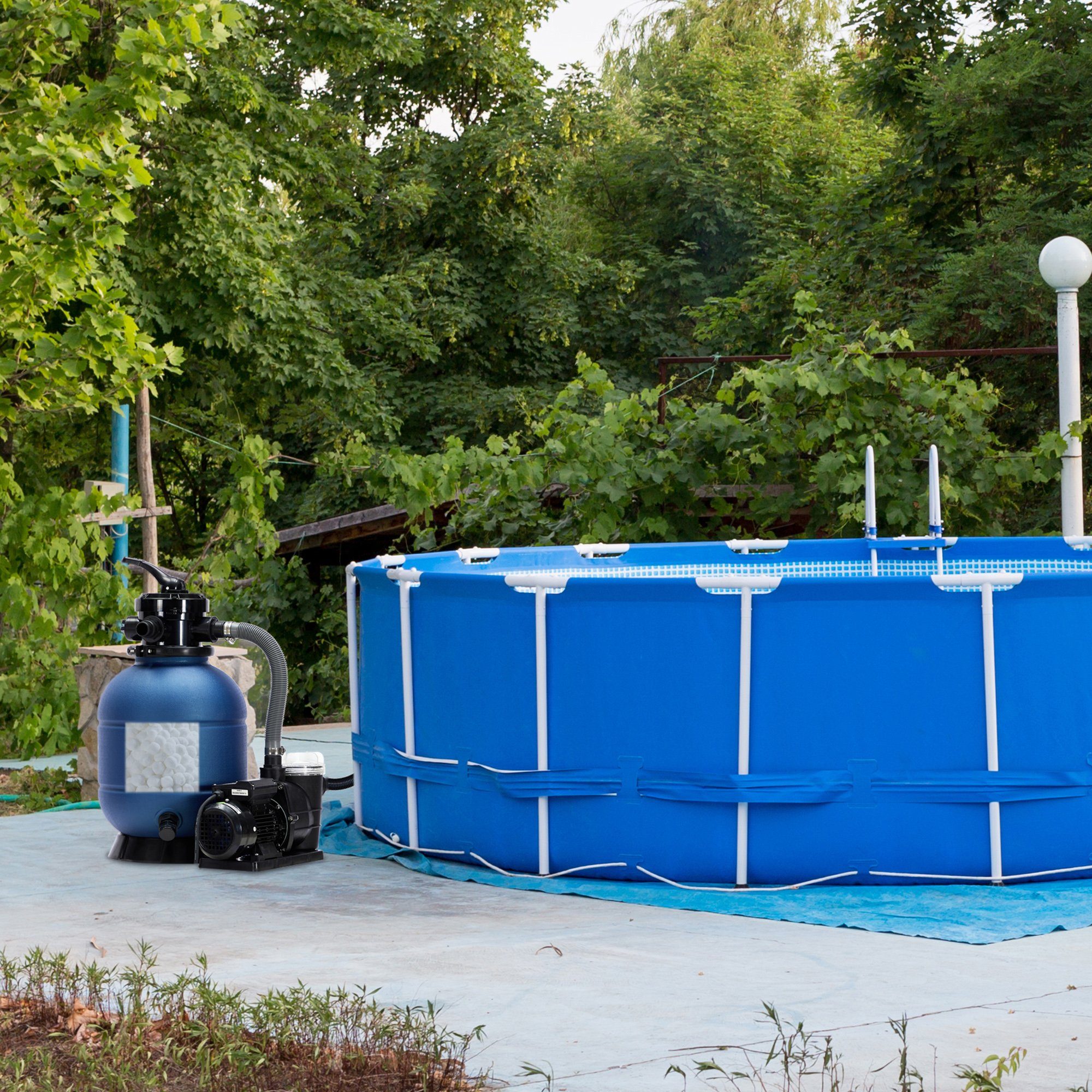 Arebos Filterbälle 700g ersetzen 25 kg Filtersand, aus 100% recyclebaren Polyethylen, für Für alle handelsüblichen Sandfilteranlagen geeignet, 700 kg, (1-St), Durchmesser eines Filterballs: ca. 5 cm, Material: 100 % Polyethylen