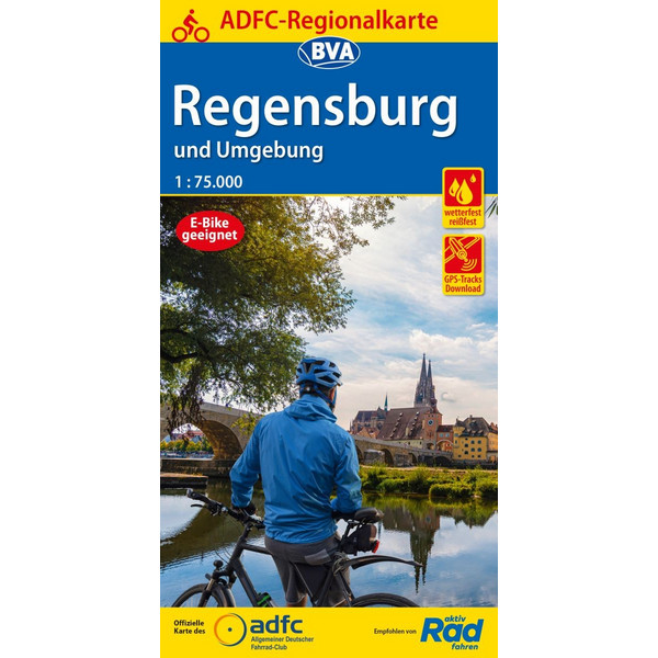ADFC-REGIONALKARTE REGENSBURG UND UMGEBUNG MIT TAGESTOUREN - Fahrradkarte