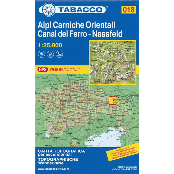 Wanderkarte 18 Alpi Carniche 1:25.000 - Wanderkarte