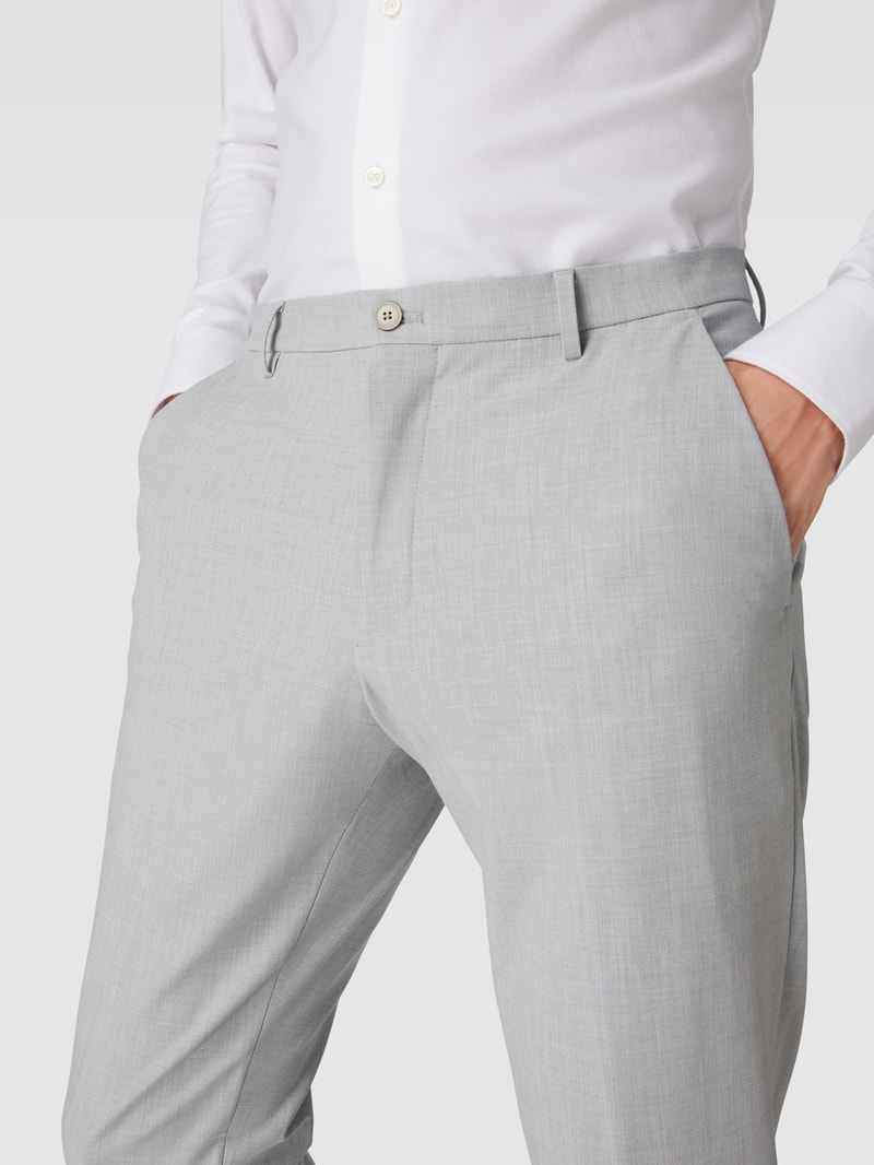 Stoffhose mit französischen Eingrifftaschen Modell 'Steve' in hellgrau