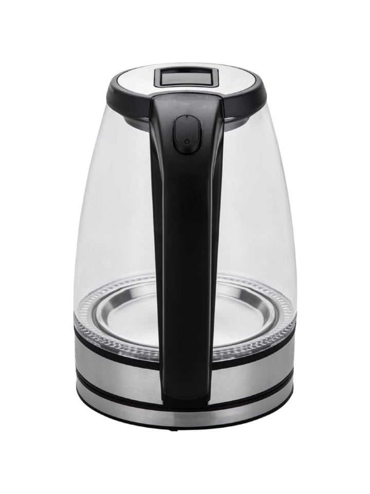 Melchioni Family 2200 W Glas-Wasserkocher 1,7 Lt. mit Trockenlaufschutz mit LED-Licht in Schwarz günstig kaufen 16 x 22 cm