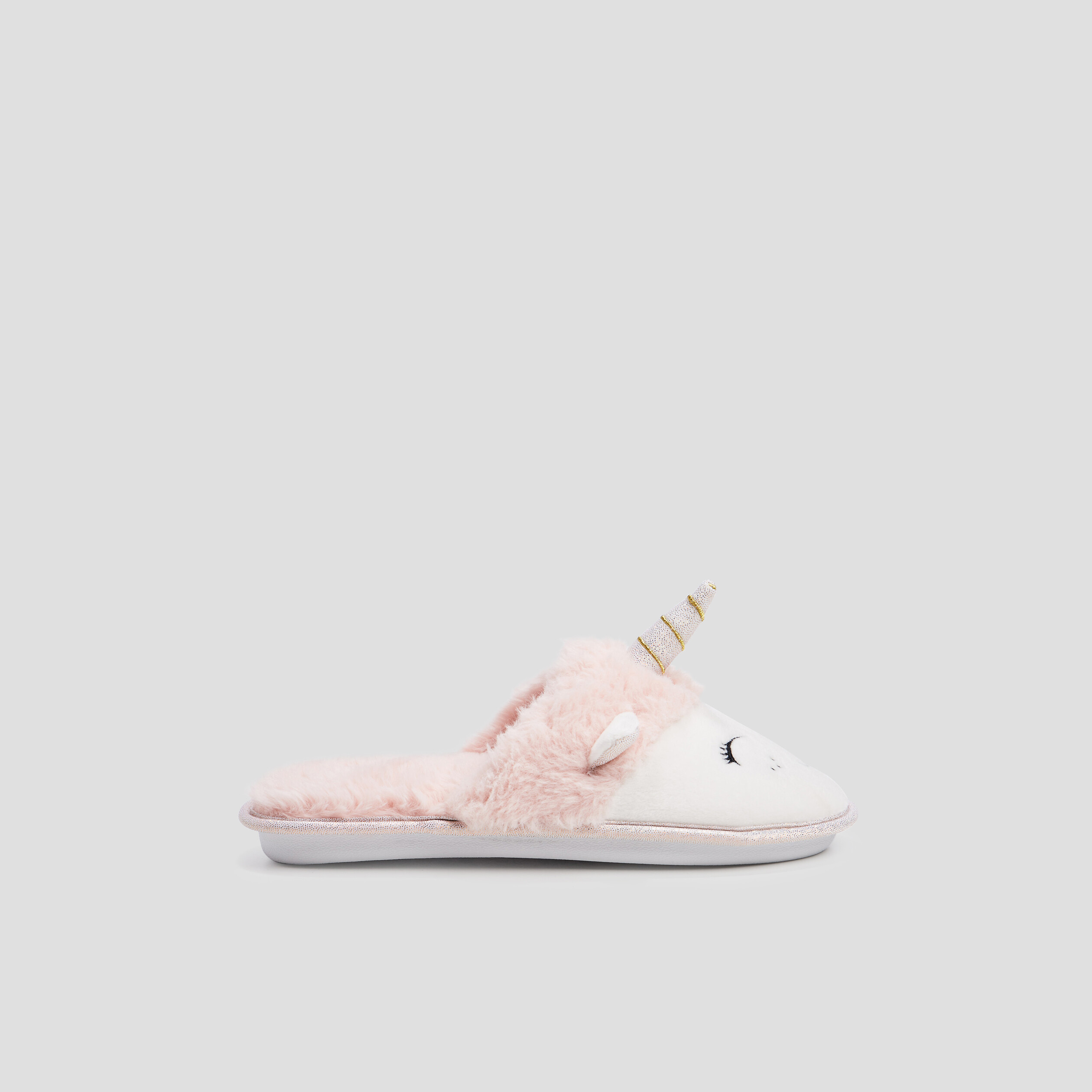 Chaussons mules fantaisie rose femme | La Halle