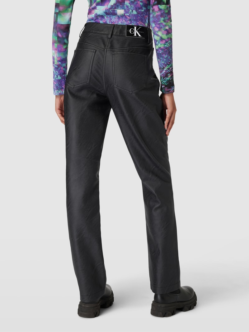Hose in Leder-Optik in black