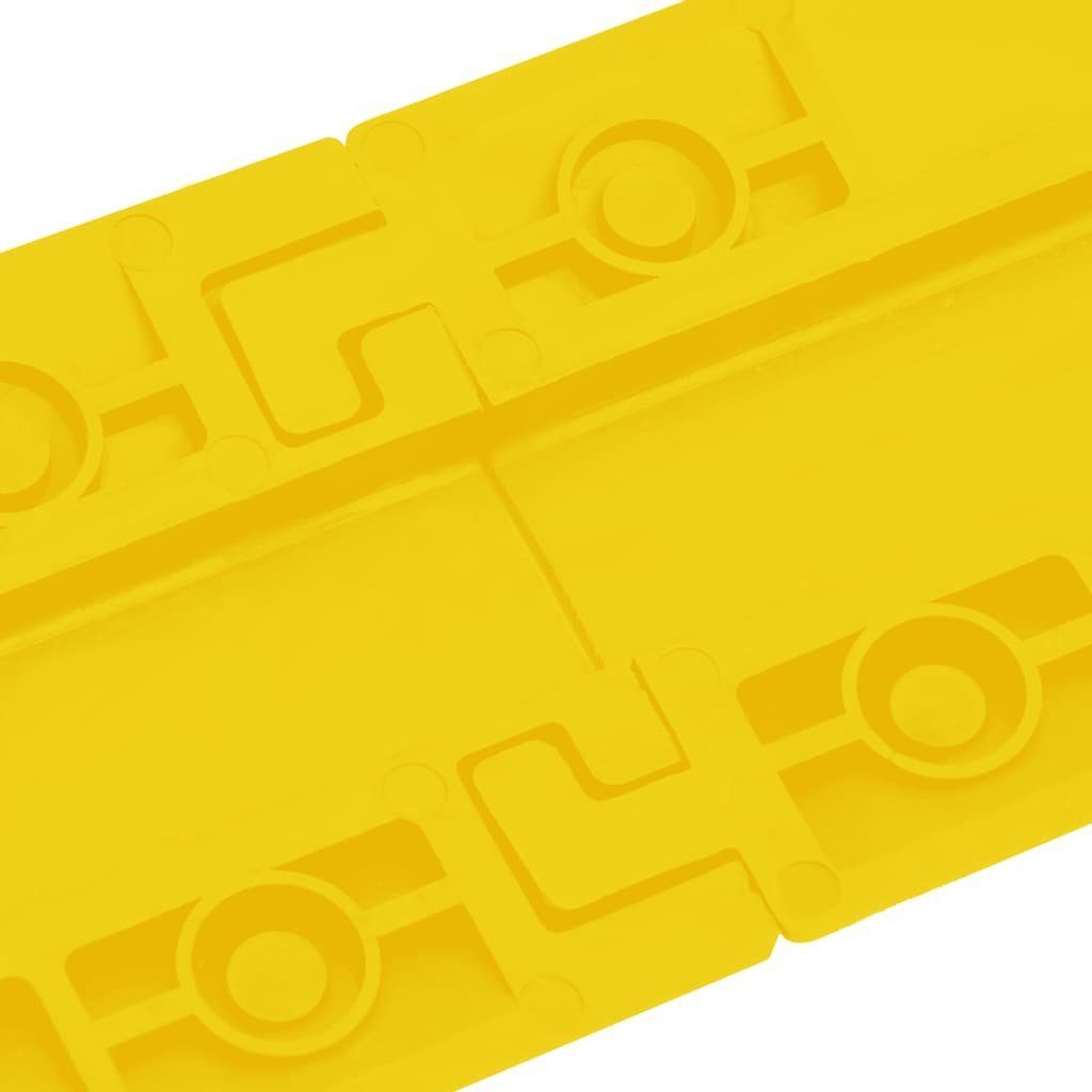 vidaXL Parkschwelle Kabelbrücken 2 Stk 98,5 cm Gelb